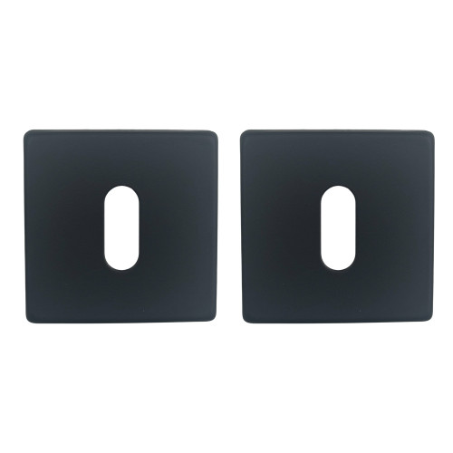 ROSACE CARRE NOIR MAT CLE POUR CHAMBRE