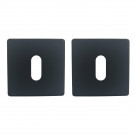 ROSACE CARRE NOIR MAT CLE POUR CHAMBRE