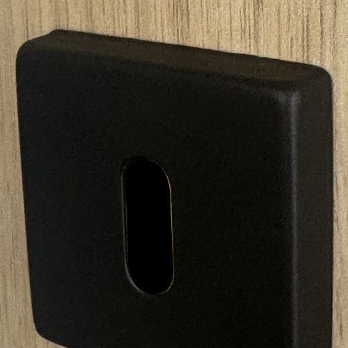 ROSACE CARRE NOIR MAT CLE POUR CHAMBRE