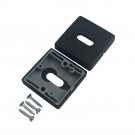 ROSACE CARRE NOIR MAT CLE POUR CHAMBRE
