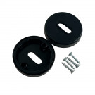 Rosace ronde mira aluminium noir clé
