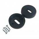 Rosace ronde mira aluminium noir clé