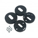 Rosace ronde mira aluminium noir clé