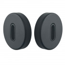 Rosace ronde mira aluminium noir clé