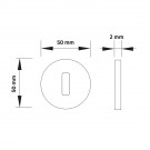 Rosace de fonction cle fer patiné