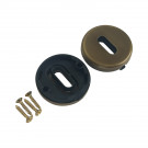 ROSACE RONDE EN LAITON PATINE CLE