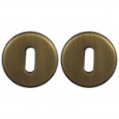 ROSACE RONDE EN LAITON PATINE CLE