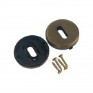 ROSACE RONDE EN LAITON PATINE CLE