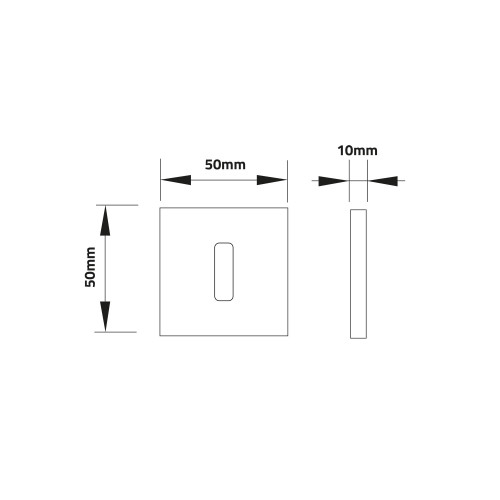 2 rosaces de poignée de porte rondes Mira, Aluminium nickel mat entrée de clé pour chambre