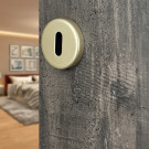 Rosace en aluminium aspect champagne entrée de clé