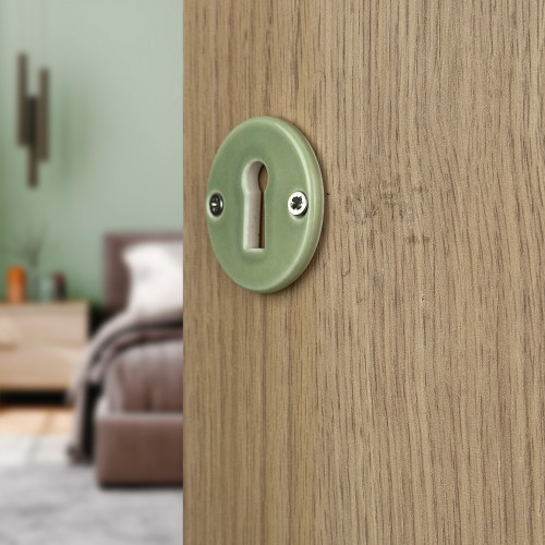 Rosace porcelaine ronde clé