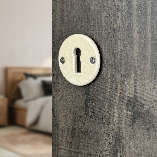 Rosace porcelaine ronde clé