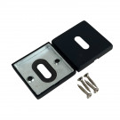 ROSACE CARRE DIAMETRE 52 mm noir entrée de clé