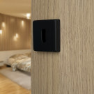 ROSACE CARRE DIAMETRE 52 mm noir entrée de clé