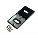 ROSACE CARRE DIAMETRE 52 mm noir entrée de clé