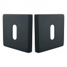ROSACE CARRE DIAMETRE 52 mm noir entrée de clé