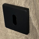 ROSACE CARRE DIAMETRE 52 mm noir entrée de clé