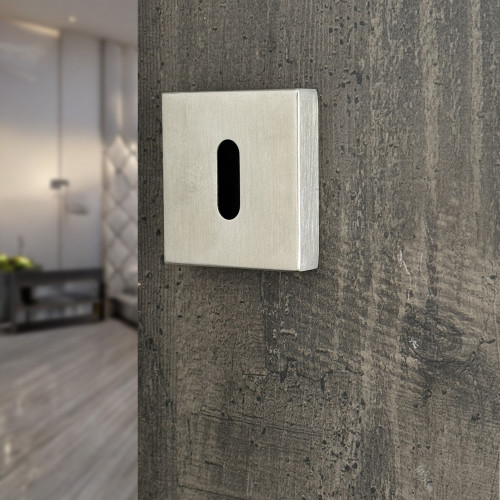 Rosace carré entrée de clé inox