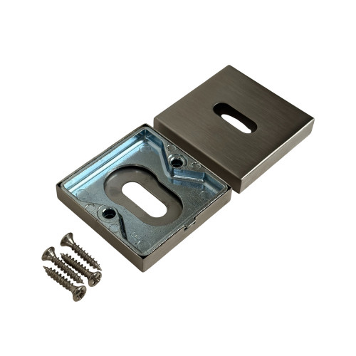 Rosace carré entrée de clé inox