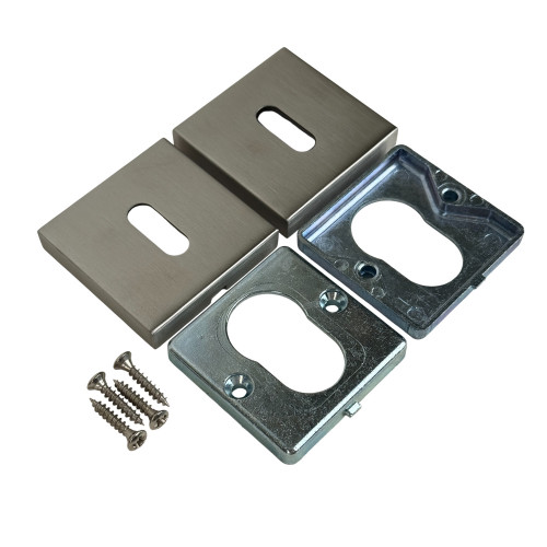 Rosace carré entrée de clé inox