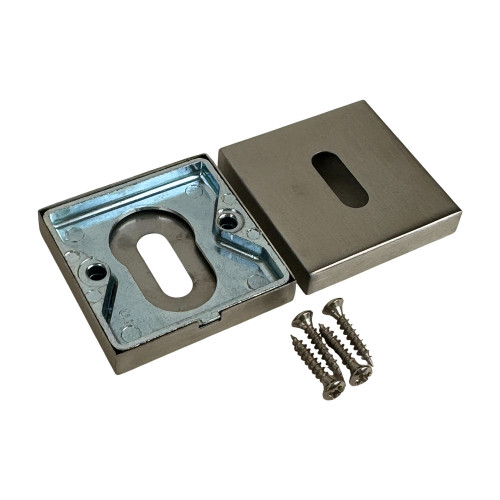 Rosace carré entrée de clé inox