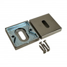 Rosace carré entrée de clé inox