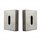 Rosace carré entrée de clé inox