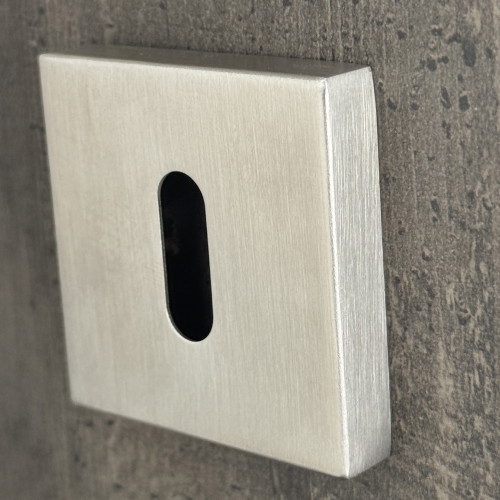 Rosace carré entrée de clé inox