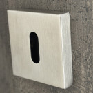 Rosace carré entrée de clé inox