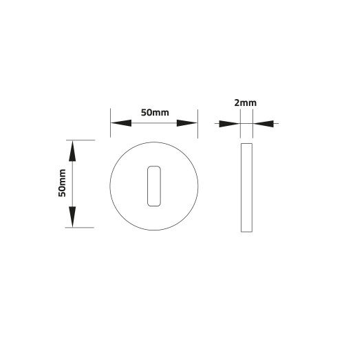 Rosace ronde fer noir clé