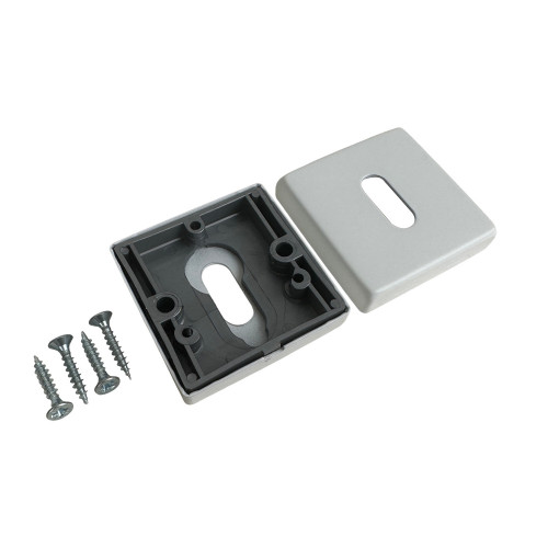 ROSACE CARRE BLANC MAT ENTREE DE CLE