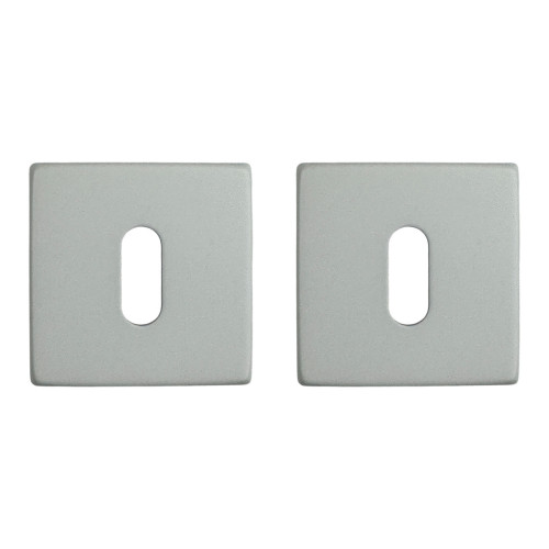 ROSACE CARRE BLANC MAT ENTREE DE CLE