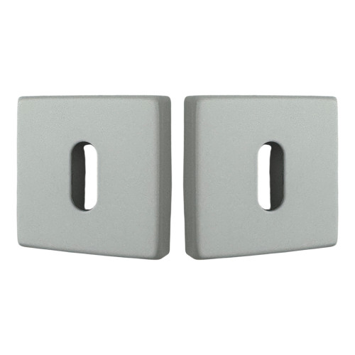 ROSACE CARRE BLANC MAT ENTREE DE CLE