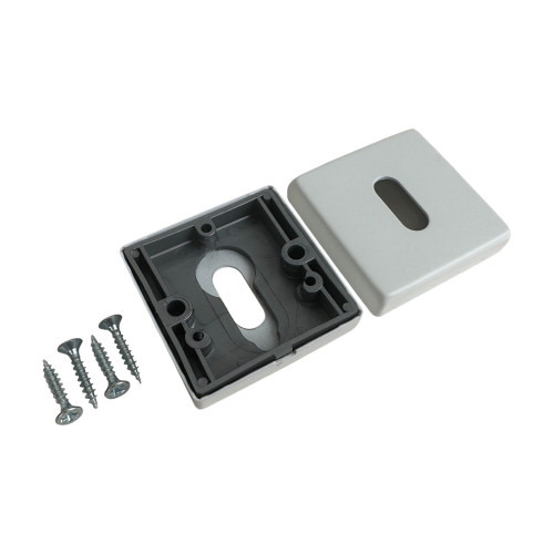 ROSACE CARRE BLANC MAT ENTREE DE CLE