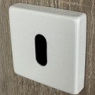ROSACE CARRE BLANC MAT ENTREE DE CLE