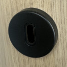 Rosace ronde mira aluminium noir clé