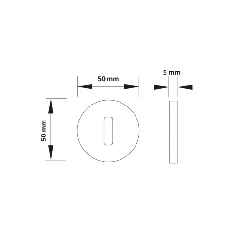 2 rosaces de poignée de porte rondes LIZON, Porcelaine verte