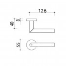2 poignées de porte sur rosace ronde DETROIT, Aluminium anodisé doré F2