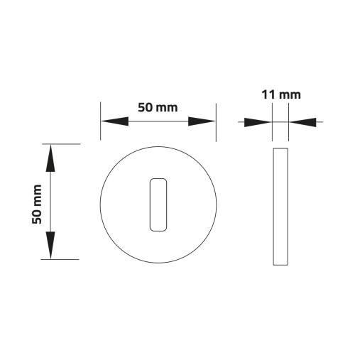Rosace de fonction gris anthracite entrée de clé