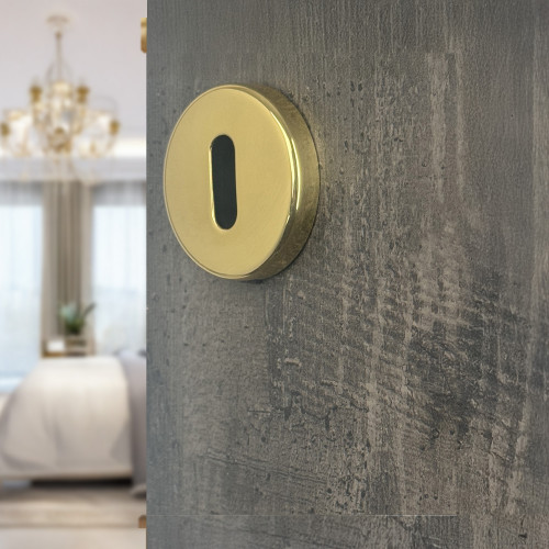 ROSACE ENTREE DE CLE LAITON POLI