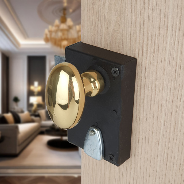 Bouton olives laiton poli