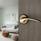 2 poignées de porte sur rosace EVA, Laiton entraxe de 38 mm