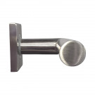 2 poignées de porte sur rosace carrée BRUNELLA, Ressort bidirectionnel, Inox nickel mat