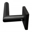 2 poignées de porte sur rosace carrée BRUNELLA, Ressort bidirectionnel, Inox noir mat