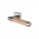 Pretty sur rosace carré en inox mat béquille fsc bois brut