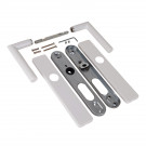 2 poignées de porte Dualfit - EDISON, blanc, sans trou