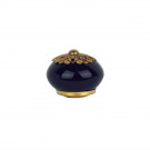 Bouton de meuble en porcelaine bleu modèle JASMINE