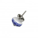 Bouton de meuble en porcelaine bleu et blanc NAVAL