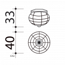 Bouton de meuble en porcelaine bleu et blanc NAVAL