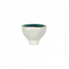 Bouton de meuble POISON en porcelaine bleu diamètre 42 mm